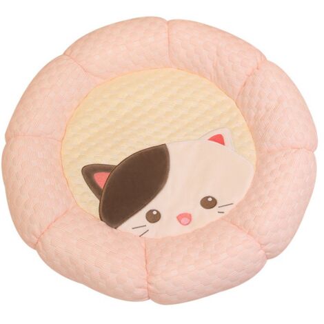 Coussin fleuri mignon ING, tapis de sol, grand coussin de chaise en polyester, convient pour le bureau, le salon, le lit (40 x 40 cm), rose