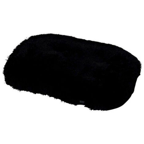 Coussin flocon réversible en fausse fourrure pour animaux - Noir - L 107 x l 65 cm - Livraison gratuite