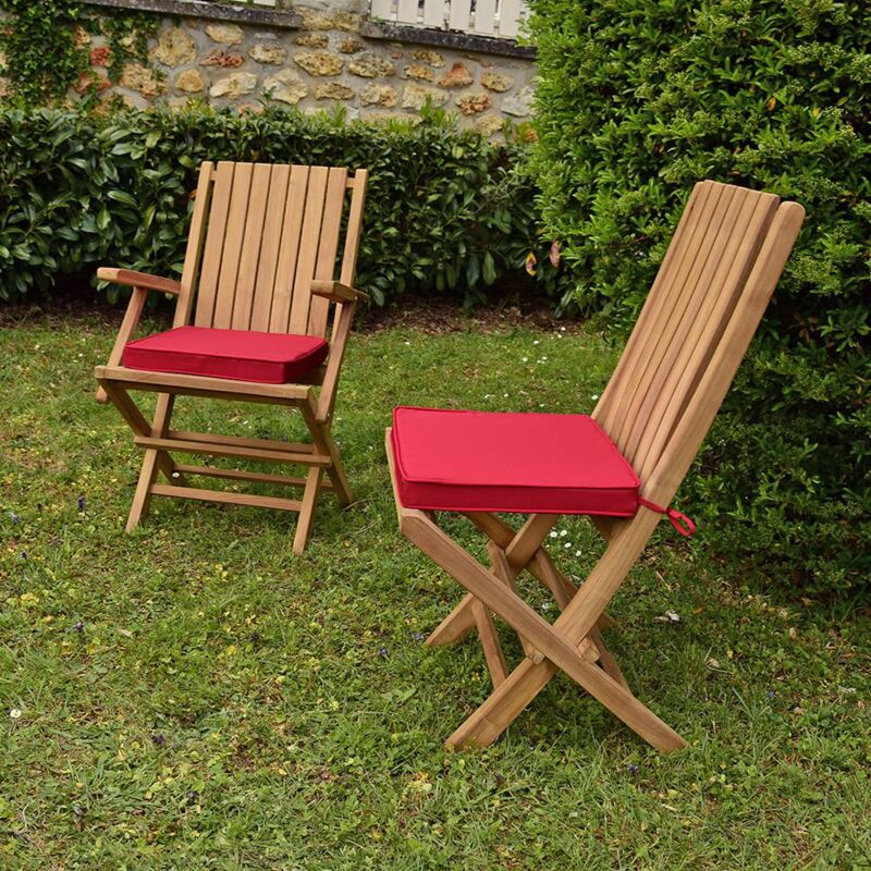 Coussin framboise pour chaises et fauteuils pliants - Framboise