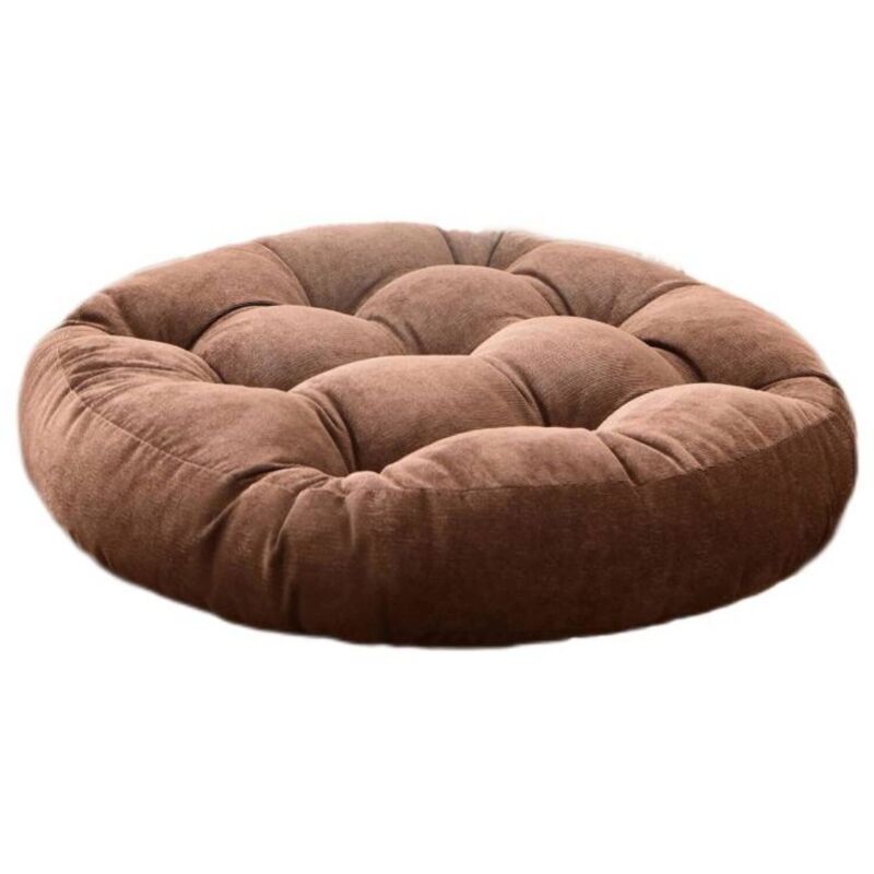 Yzmrbdqc - Coussin futon en lin rond épaissi, grand sol en tissu méditation balcon fenêtre tatami moelleux beauté hanche coussin taille -55x55x10cm