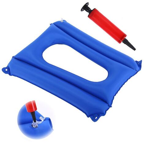 Coussin gonflable carré respirant pour soulager la douleur des personnes âgées et handicapées en fauteuil roulant et sur les chaises de toilettes