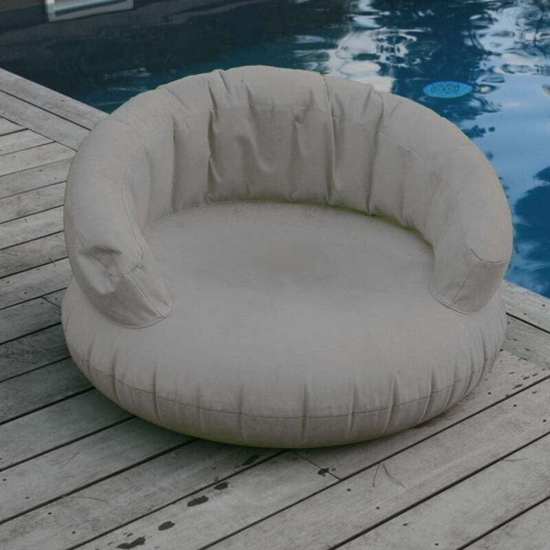 Coussin nomade gonflable pour piscine CH'AIR - coloris gris