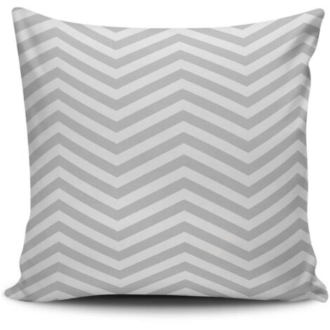 Coussin gris motif graphique IZMIR