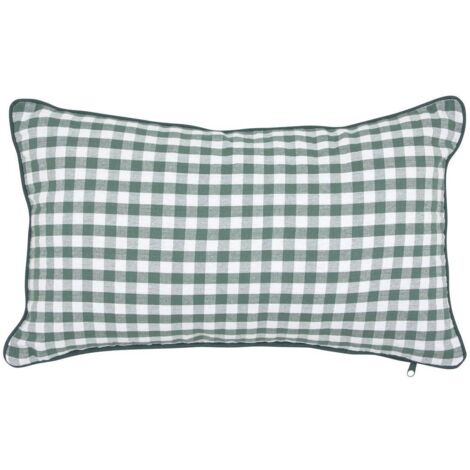 Coussin Groove 50x30cm vichy vert - Atmosphera créateur d'intérieur