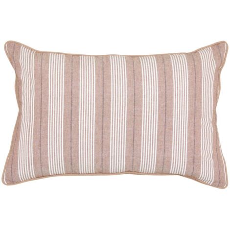 Coussin Groove 58x38cm rayé beige lin - Atmosphera créateur d'intérieur