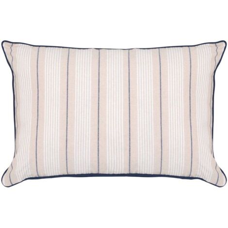 Coussin Groove 58x38cm rayé bleu navy - Atmosphera créateur d'intérieur