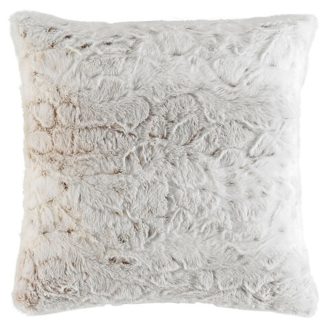 Coussin imitation fourrure Blanc 45x45 cm