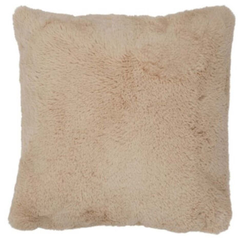 Coussin Imitation Fourrure "Cutie" 45x45cm Beige