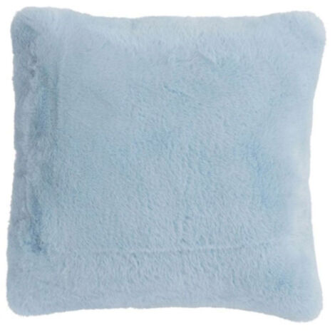 Coussin Imitation Fourrure "Cutie" 45x45cm Bleu Clair