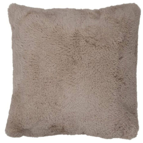 Coussin Imitation Fourrure "Cutie" 45x45cm Gris