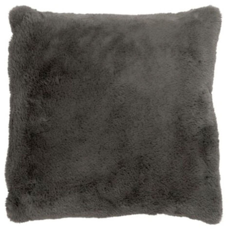 Coussin Imitation Fourrure "Cutie" 45x45cm Gris Foncé