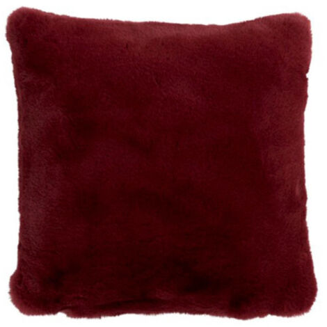 Coussin Imitation Fourrure "Cutie" 45x45cm Rouge