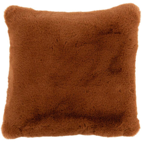 Coussin Imitation Fourrure "Cutie" 45x45cm Sienna