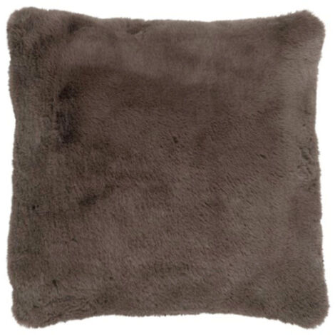 Coussin Imitation Fourrure "Cutie" 45x45cm Taupe