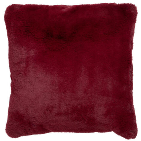 Coussin Imitation Fourrure "Cutie II" 45x45cm Rouge