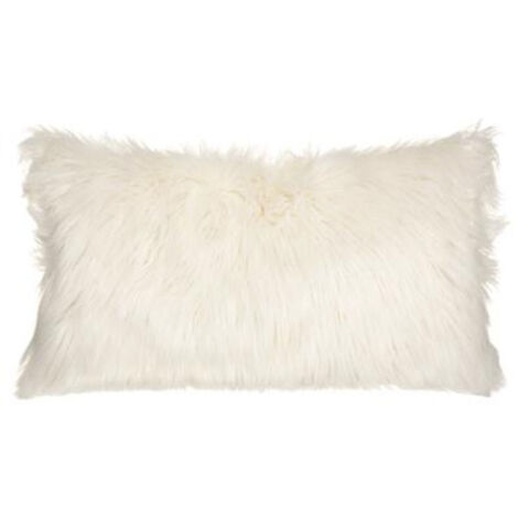 Coussin Imitation Fourrure "Oslo" 35x75cm Ivoire