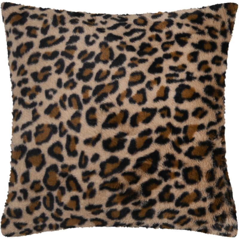 Coussin imprimé léopard Marron Clair 45x45 cm