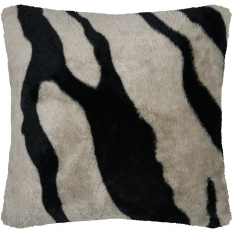 Coussin imprimé zèbre Taupe 45x45 cm