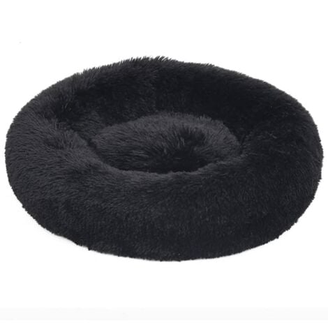 Coussin lavable pour chiens/chats Noir 70x70x15 cm Peluche