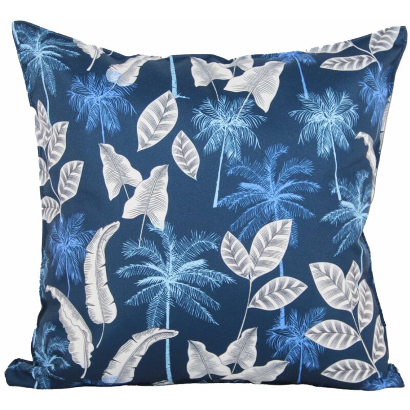 Coussin motif jungle extérieur Bleu Marine 45x45 cm