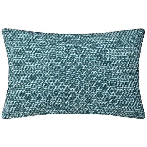 AC-DECO Coussin motifs Otto bleu canard 30x50cm - Atmosphera créateur d'intérieur