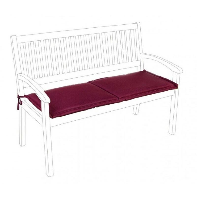 Bizzotto - Coussin d'extérieur en tissu Poly bordeaux Banquette 2 places