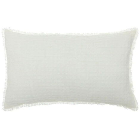 Coussin Nid d'Abeille "Widdy" 30x50cm Blanc
