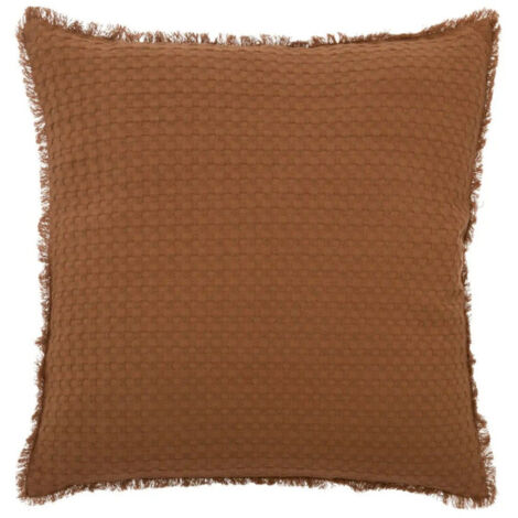 Coussin Nid d'Abeille "Widdy" 45x45cm Terracotta