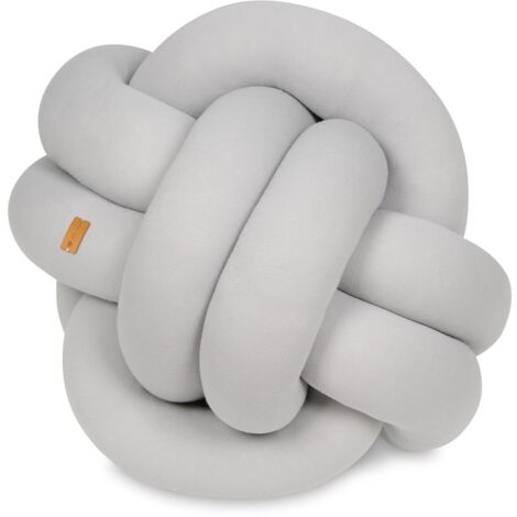 Coussin noeud - coussin noeud - coussin déco - coussin décoration - 35x35cm - gris