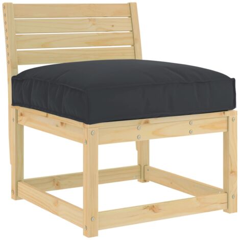 Coussin Noir 70 x 70 x 12 cm Tissu Oxford