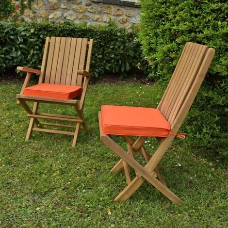 Coussin Orange pour chaises et fauteuils pliants