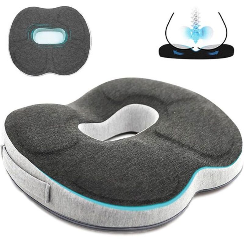 Coussin orthopédique en mousse à mémoire de forme, pour la sciatique et Les maux de Dos, pour Le Bureau
