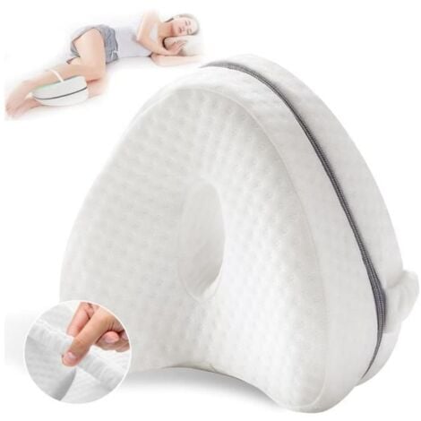 WOTEENORE Coussin Orthopédique Jambe et Genou Soulage Mal Ergonomique Mousse à Mémoire Respirant Lavable Sangle Ajustable Coussin Fixe,yd