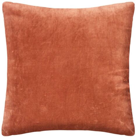 Coussin Otto velours rose terracotta 55x55cm - Atmosphera créateur d'intérieur