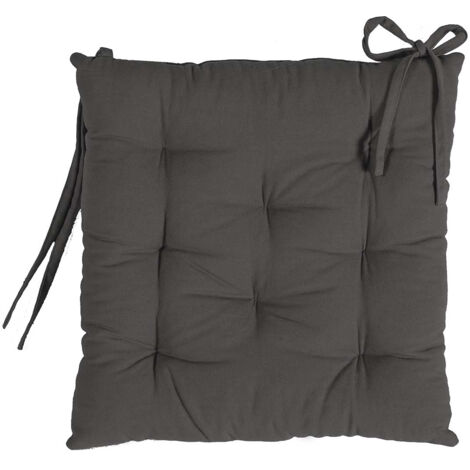 Coussin ou galette de chaise en Coton coloris anthracite