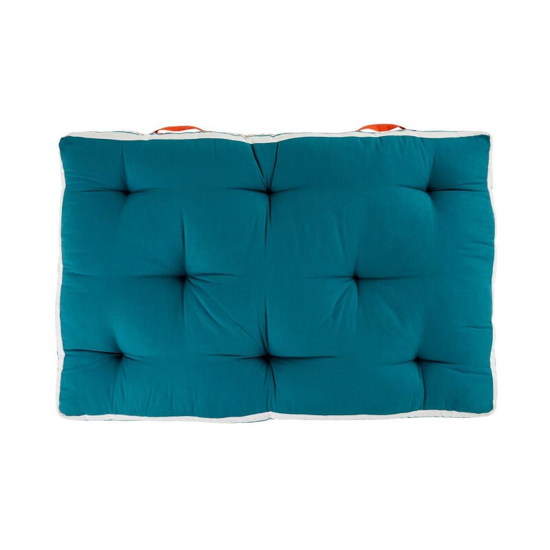 Coussin Palette Extérieur 'Yucatan' 80x120cm Bleu Canard