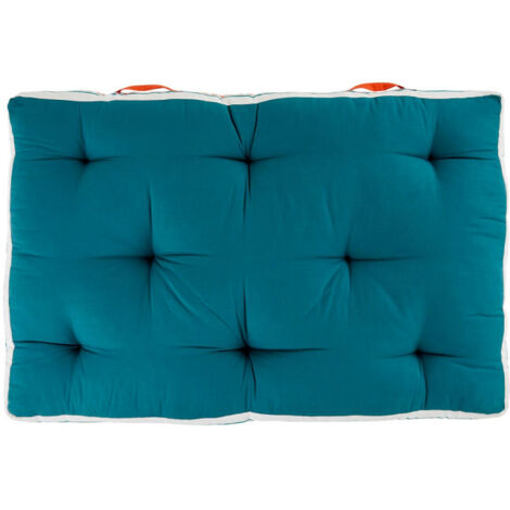 Coussin Palette Extérieur "Yucatan" 80x120cm Bleu Canard