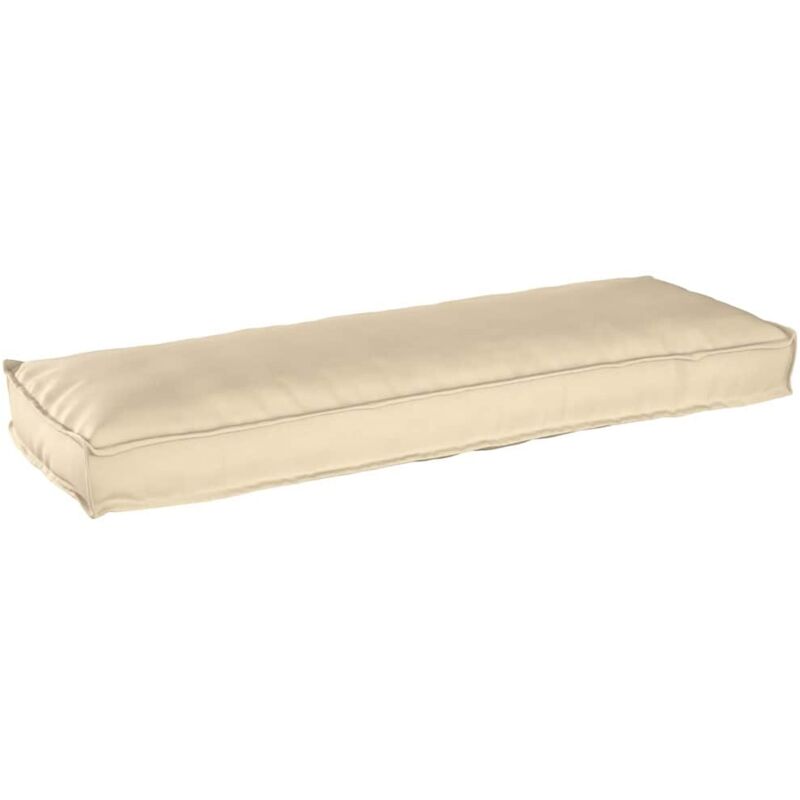 Vidaxl - Coussin Pallet pour banc Beige 120x40x8 cm Tissu Oxford