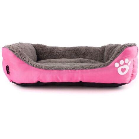 Coussin panier maison hiver chaud pour chien chat animaux rose