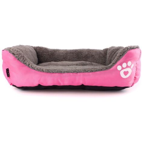 Coussin panier maison hiver chaud pour chien chat animaux rose