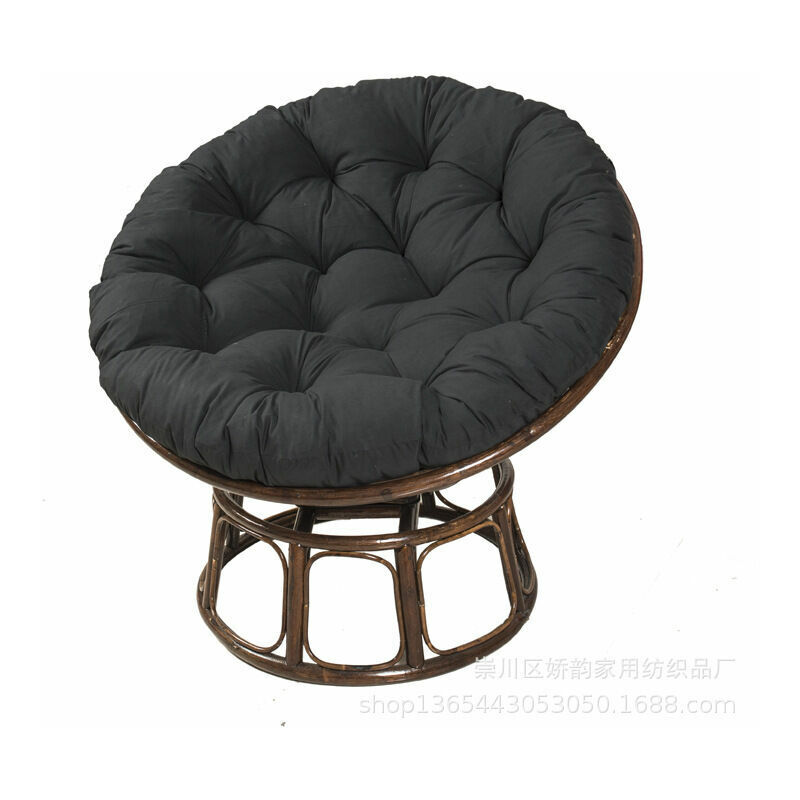 DK - Coussin papasan rond coussin de chaise capitonné arrondi coussin de sol épais couleur unie confortable, Garden Cushion, Rattan Armchair Cushion,