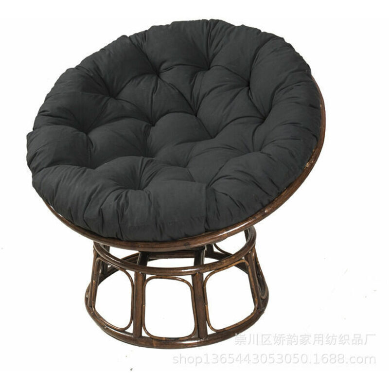 RHG Coussin papasan rond coussin de chaise capitonné arrondi coussin de sol épais couleur unie confortable, Garden Cushion, Rattan Armchair Cushion,