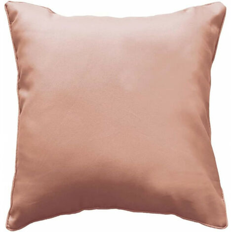 Coussin passepoil uni - Rose poudré - 60 x 60 cm - Livraison gratuite