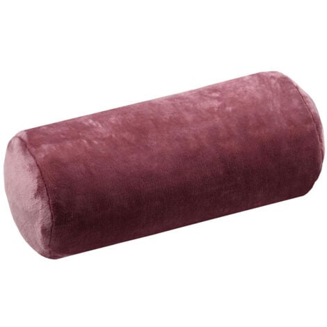 STOF Coussin polochon doudou couleur Rose marsala - 45 x 20 cm