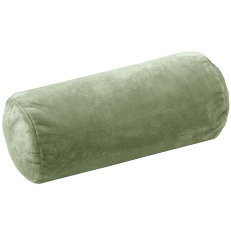 STOF Coussin polochon doudou couleur vert de gris 45 x 20 cm