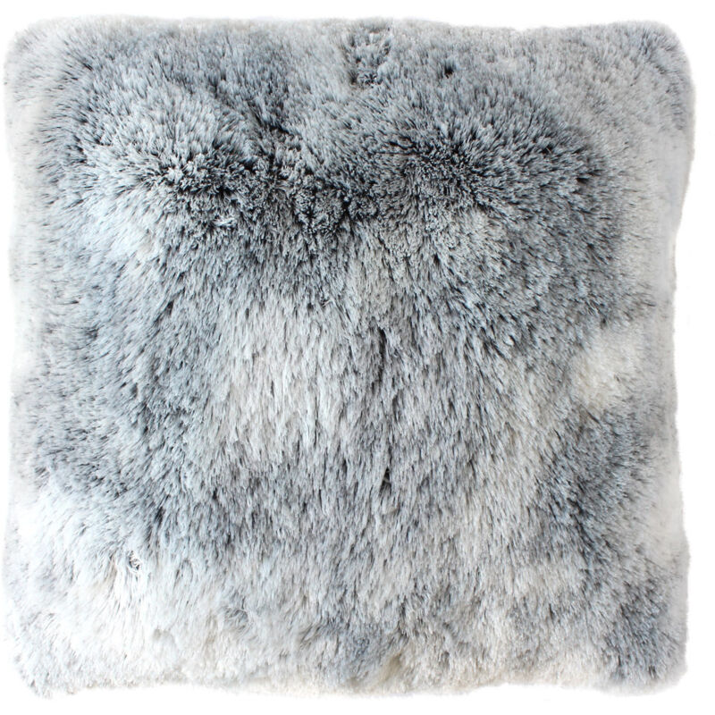 Coussin imitation fourrure 40 x 40 cm ours coloris gris fonce Coussin imitation fourrure 40 x 40 cm ours coloris gris fonce