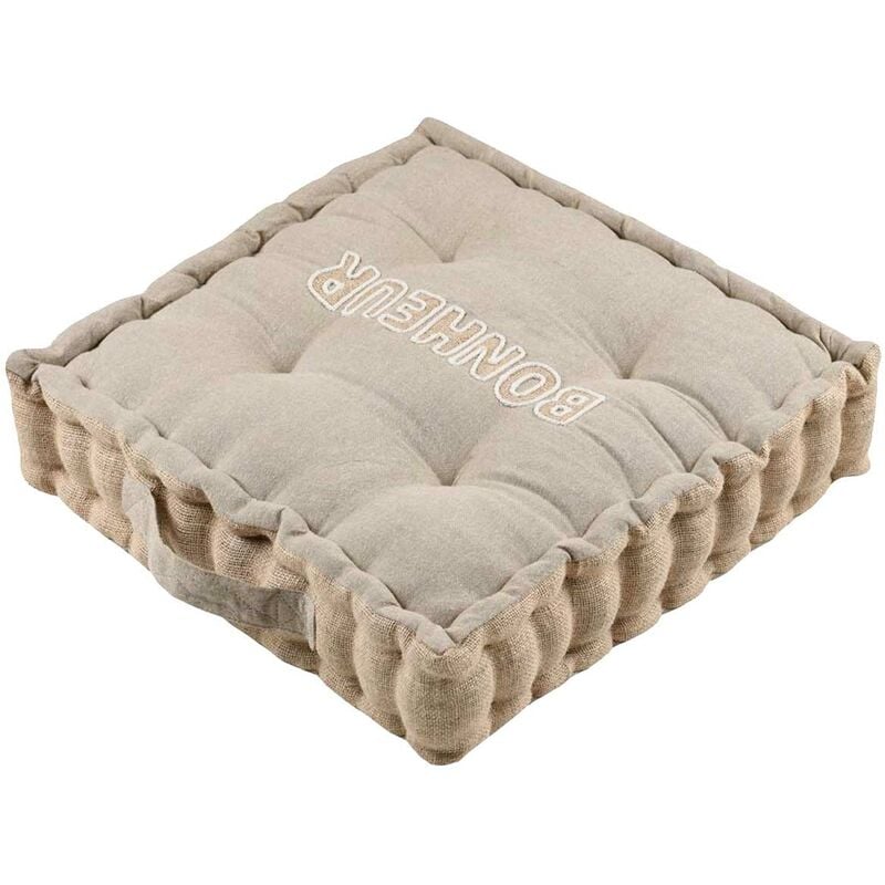 Stof - Coussin Pouf de sol maison couleur ficelle