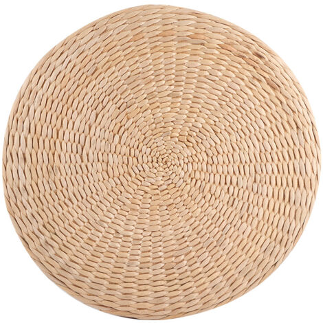 Coussin pouf rond épais tissé main style japonais pour décoration de fenêtre bay window ou tatami