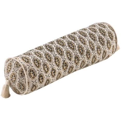 Coussin pour accoudoir 50x15 cm noir et moutarde - OLDY