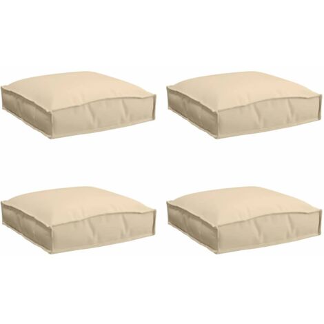 Coussin pour assise de palette 4 pcs，Coussins d'extérieur Beige 40 x 40 x 8 cm CFW253573